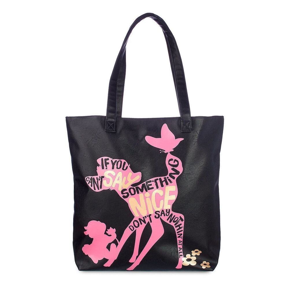 Disney - Bambi & Thumper Tote Bag Oh My Disney Store Large Lined Shoulder Bag